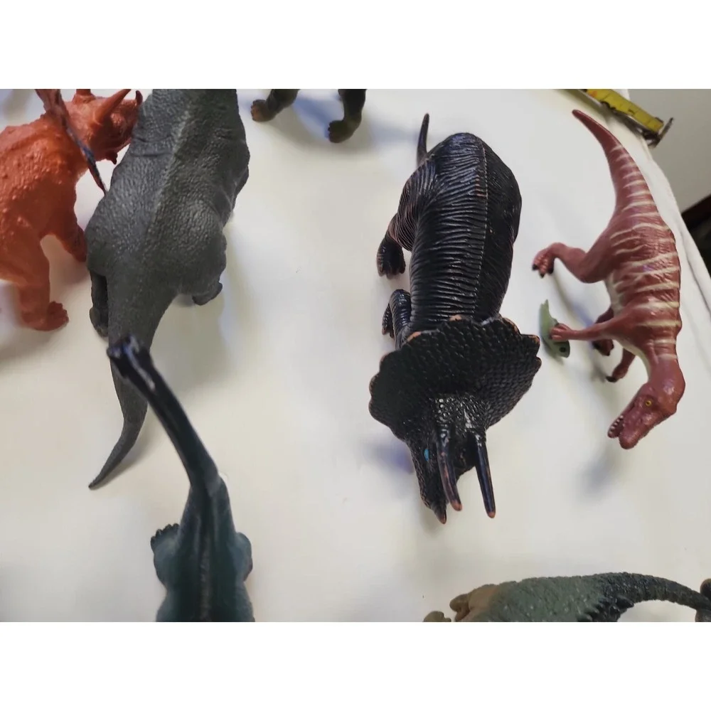 Huge Collection Of Toy Dinosaurs Various Sizes Lot Of 10‎  Pre Owned